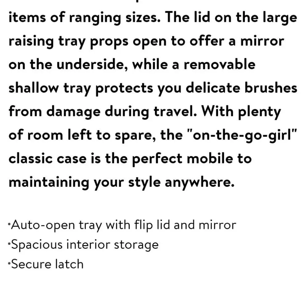 Caboodles Vintage On The Go Classic Cosmetic Case-‎ Pink Sparkle
